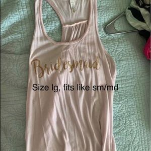 Bridesmaid tank top